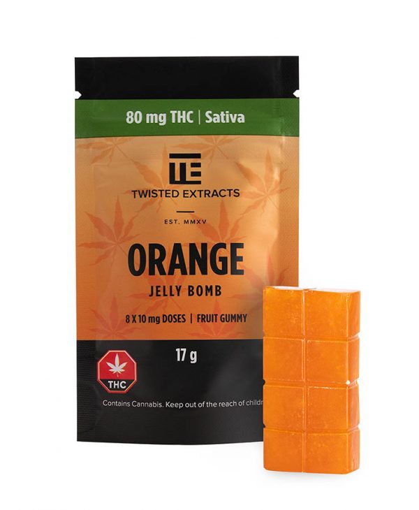 Twisted Extracts Orange Jelly Bomb 80mg Sativa