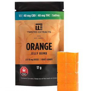 Twisted Extracts Orange Jelly Bomb 40mg CBD THC